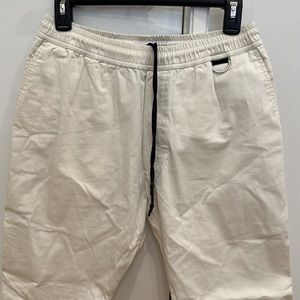 White Cropped Tapered Trousers